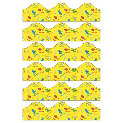 Eureka Dr. Seuss One Fish, Two Fish Deco Trim, 2.25 x 37, 6 Packs (EU-845025-6)