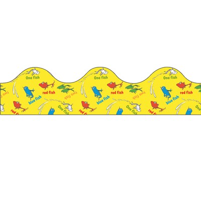 Eureka Dr. Seuss One Fish, Two Fish Deco Trim, 2.25 x 37, 6 Packs (EU-845025-6)