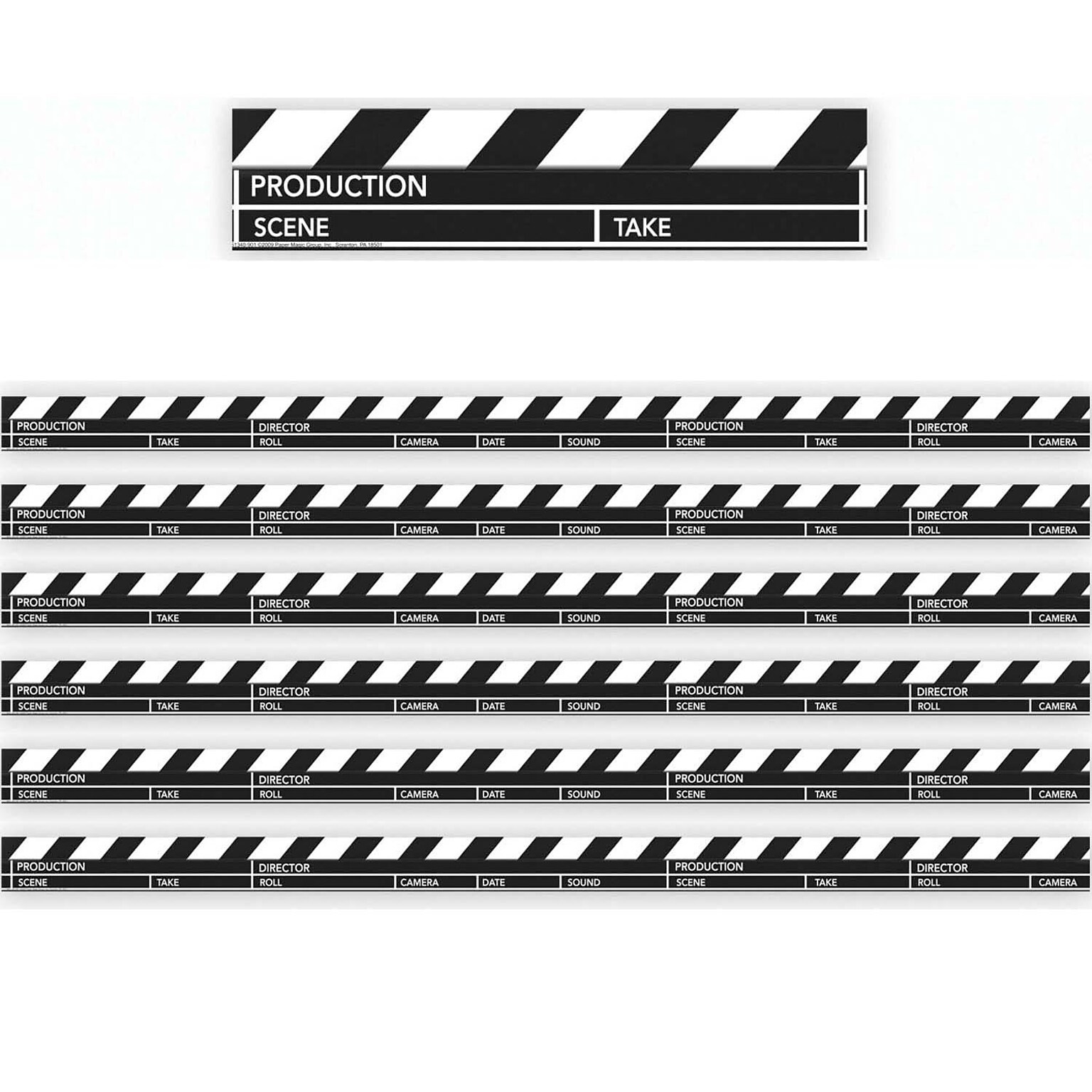 Eureka Hollywood Clapboard Deco Trim, 2.25 x 37, 6 Packs (EU-845134-6)