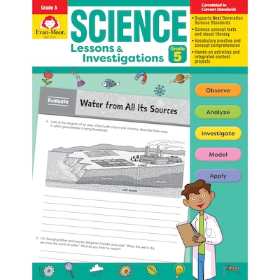 Evan-Moor Educational Publishers Science Lessons and Investigations for Grade 5