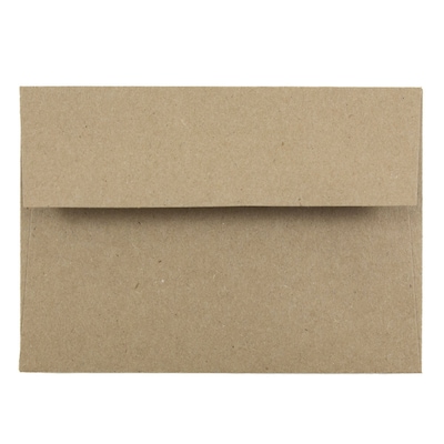 JAM Paper 4Bar A1 Kraft Invitation Envelopes, 3.625 x 5.125, Brown Kraft Paper Bag, 50/Pack (LEKR900