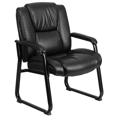 Flash Furniture Leather Guest Chair, Black (GO2138)