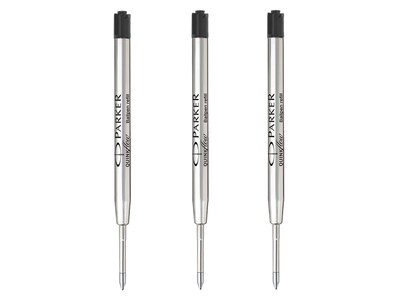 Parker Quinkflow Ballpoint Pen Refill, Medium Point, Black Ink, 3/Pack  (2119151) | Quill.com
