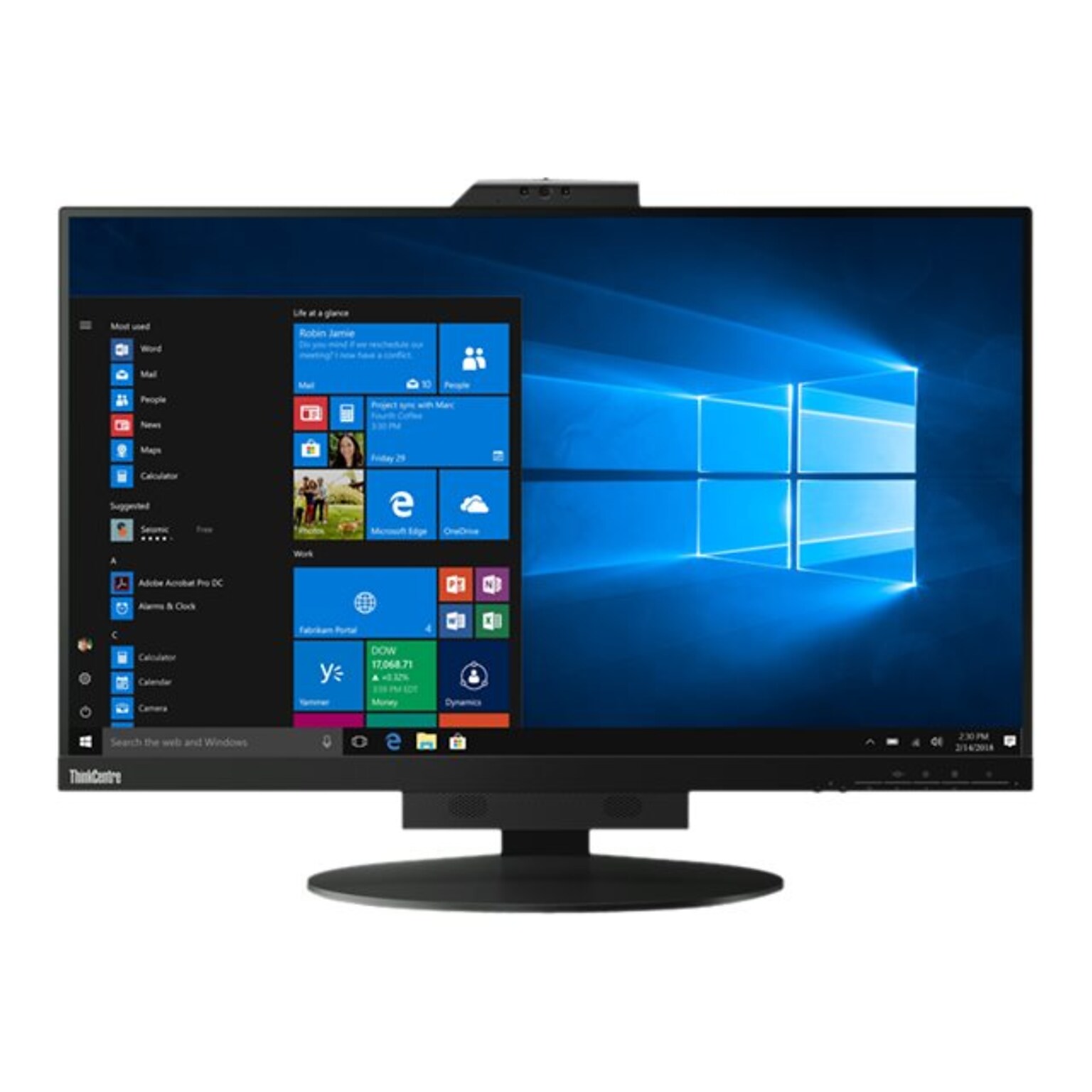 Lenovo ThinkCentre Tiny-in-One 27 LED Monitor, Black (11JHRAR1US)