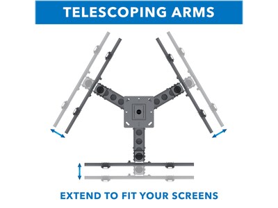 Mount-It! Tilt and Swivel Ceiling Triple TV Mount, 66 Lbs. Max (MI-515)