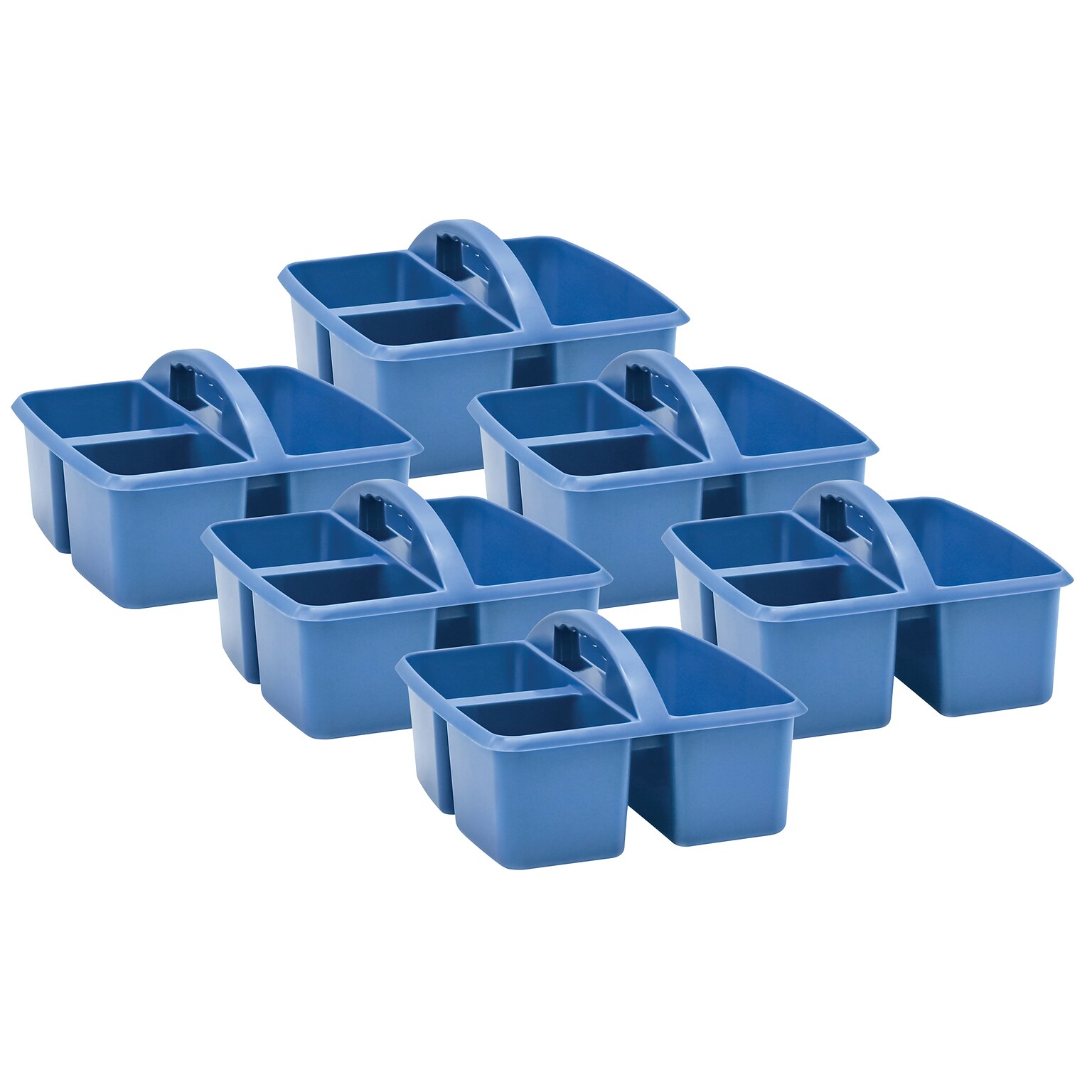 Teacher Created Resources® Plastic Storage Caddy, 9 x 9.25 x 5.25, Slate Blue, Pack of 6 (TCR20443-6)