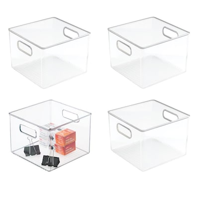 InterDesign Binz Office Storage Set, Clear, 4/Pack (71230M4)