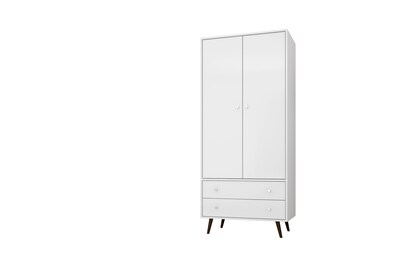 Manhattan Comfort Liberty 31.89 Armoire, White (207BMC6)