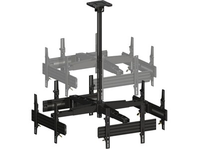 Mount-It! Pro Four-Screen Tilt and Swivel Ceiling TV Mount for 46" to 65" TVs (MI-20121)