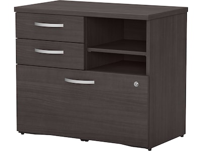 Bush Business Furniture Studio C Office Storage Cabinet with Drawers and Shelves, Storm Gray (SCF130