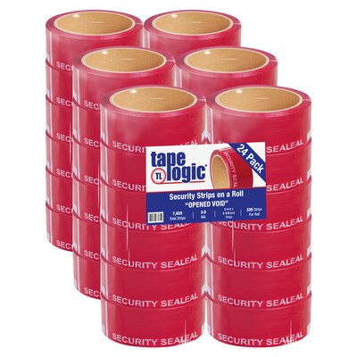 Tape Logic 2" x 5 3/4" Security Tape, Red, 24/Carton (T90257RD) | Quill.com