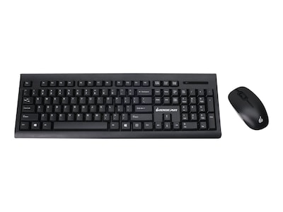 IOGEAR Long Range Wireless Ergonomic Keyboard and Mouse Combo, Black (GKM552RB)