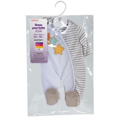 Miniland Gender Neutral Fabric Pajamas for 15" Dolls (MLE31220)
