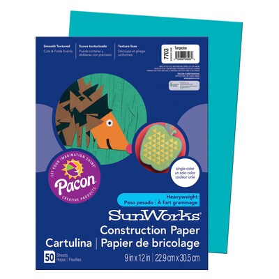 Pacon SunWorks 9 x 12 Construction Paper Red 50 Sheets/Pack 10 Packs