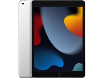 Apple iPad 10.2 Tablet, 64GB, WiFi + Cellular, 9th Generation, Silver (MK673LL/A)