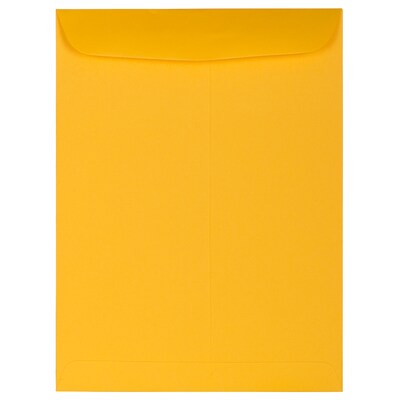 JAM Paper Open End Catalog Premium Envelopes, 9" x 12", Sunflower Yellow, 25/Pack (212816063)