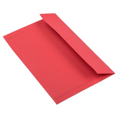 JAM Paper A9 Invitation Envelopes with Peel & Seal Closure, 5 3/4" x 8 3/4", Red Recycled, Bulk 100/Pack (1537159)