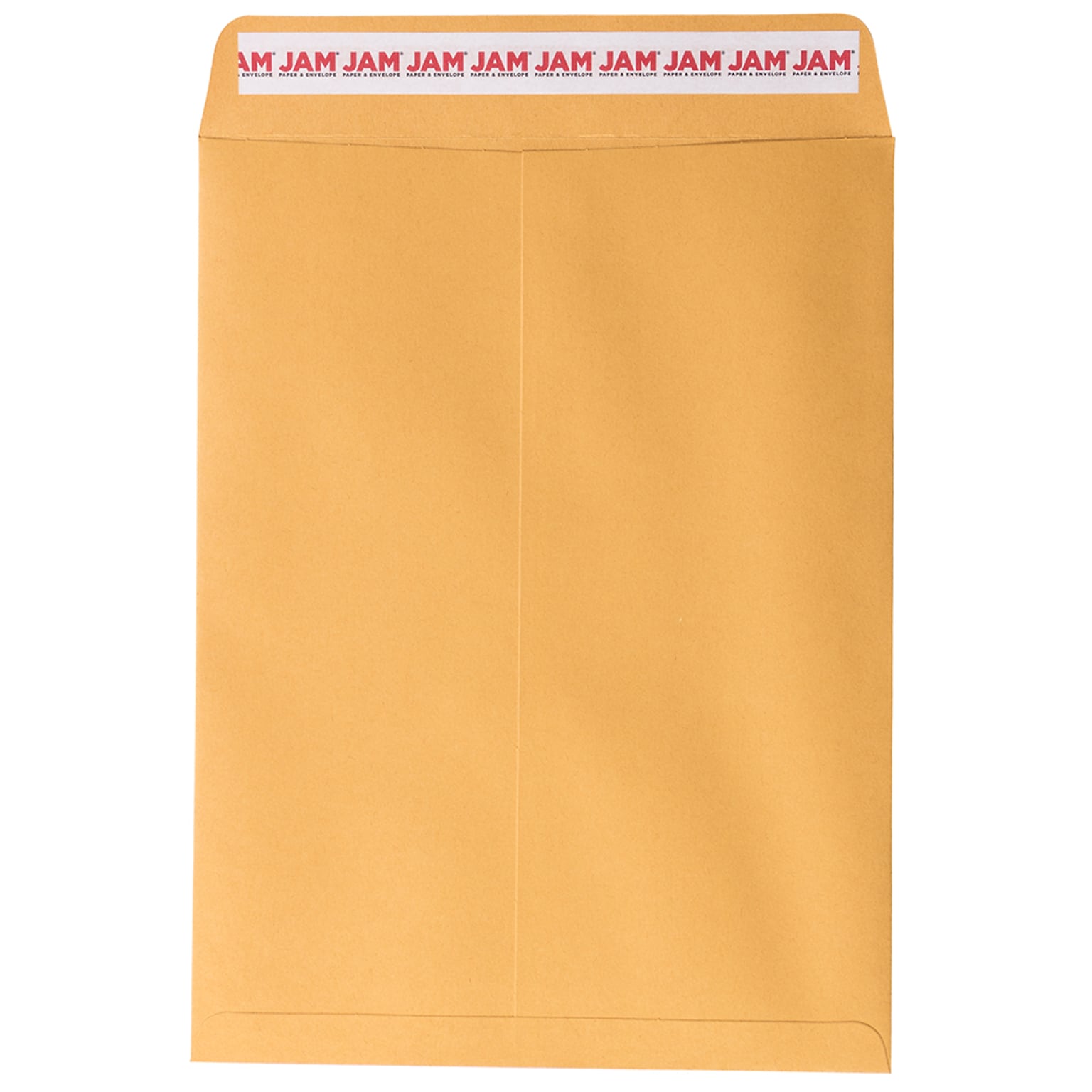 JAM Paper Open End Catalog Premium Envelopes with Peel & Seal Closure, 9 x 12, Brown Kraft Manila, 50/Pack (13034231I)