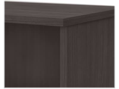 Bush Business Furniture Hybrid 29"H 2-Shelf Bookcase with Adjustable Shelf, Storm Gray Laminated Wood (HY3036SG-Z)