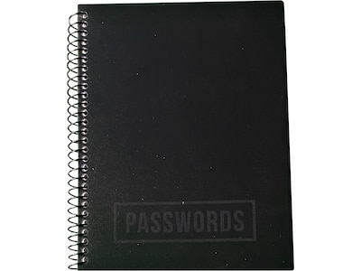 RE-FOCUS THE CREATIVE OFFICE 5.5" x 7" Small Password Keeper Book, Black (11003)