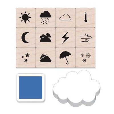 Hero Arts Weather Icons Stamps Mini Tub, 12/Set, 2 Sets (HOALP425-2)