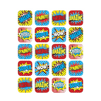 Teacher Created Resources Superhero Stickers, 1, 120 Per Pack, 12 Packs (TCR5570-12)
