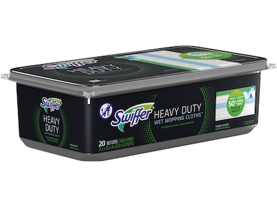 Swiffer Sweeper TRAP + LOCK Heavy Duty Wet Mop Refill Cloth, Fresh Scent, 20/Pack (80342975)