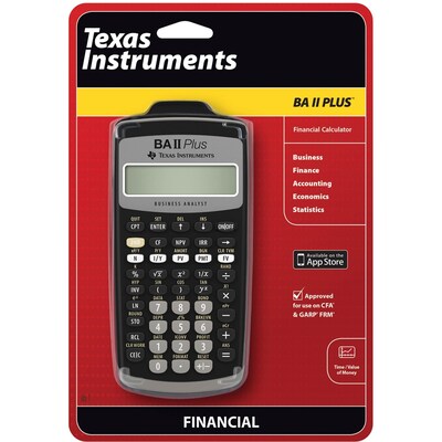 Texas Instruments BA II PLUS 10 Digit Financial Calculator | Quill.com