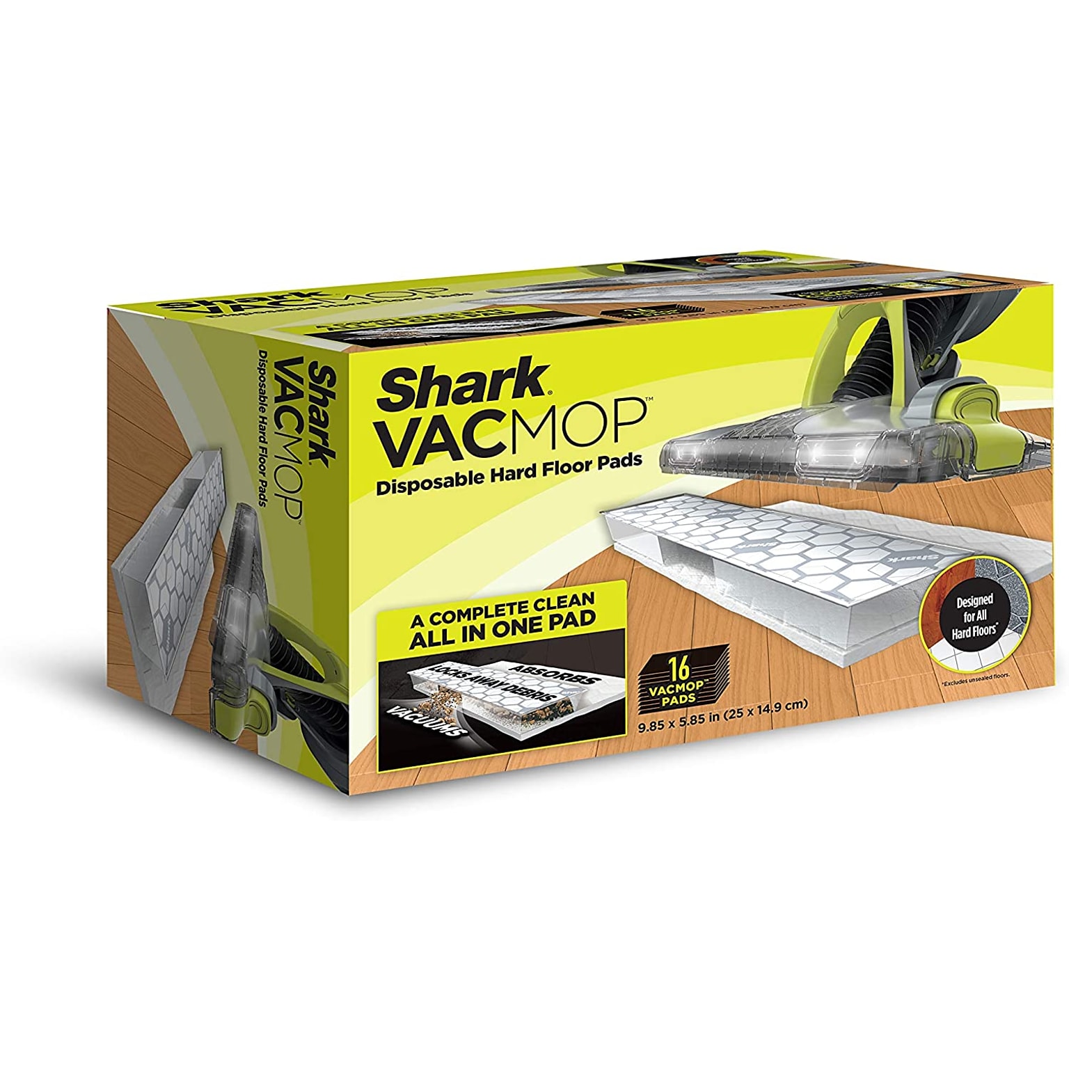 Shark VACMOP Disposable Hard Floor Vacuum and Mop Pad Refills 16ct (VMP16)