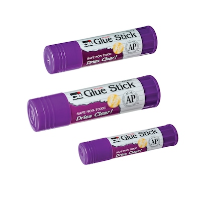 CLI Glue Sticks, Purple, 0.28 oz., 30 Per Pack, 2 Packs (CHL95623-2)