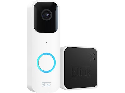 Blink Wi-Fi Wired/Wireless Smart Video Doorbell with Sync Module 2, White (B08SGR2G65)