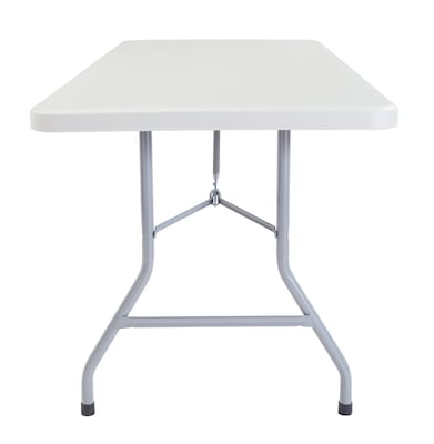 National Public Seating BT3000 Series 6 x 30 Plastic Folding Table, Speckled Gray (BT3072)
