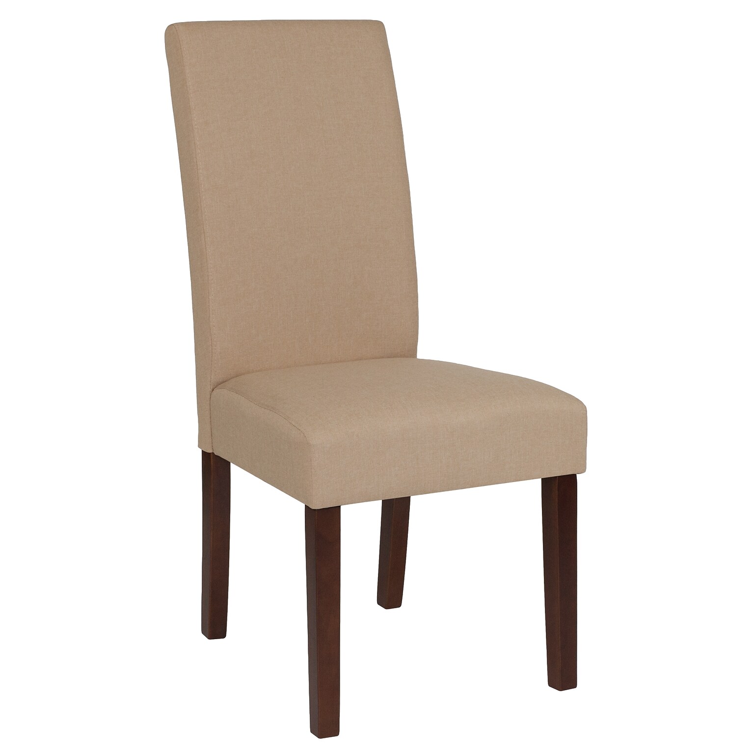 Flash Furniture Greenwich Series Mid-Century Modern Fabric Parsons Dining Chair, Beige (QYA379061BGE)