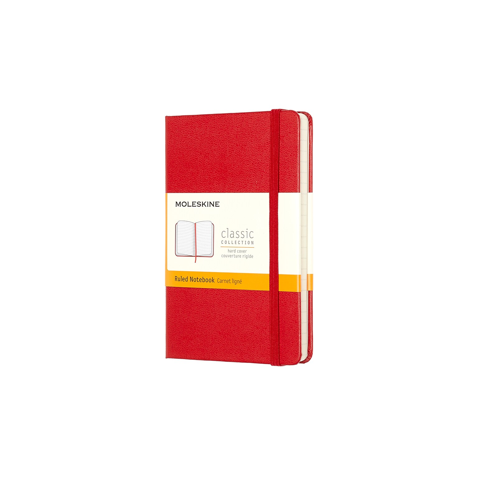 Moleskine Pocket 1-Subject Professional Notebooks, 3.5 x 5.5, Narrow Ruled, 96 Sheets, Red (930000)