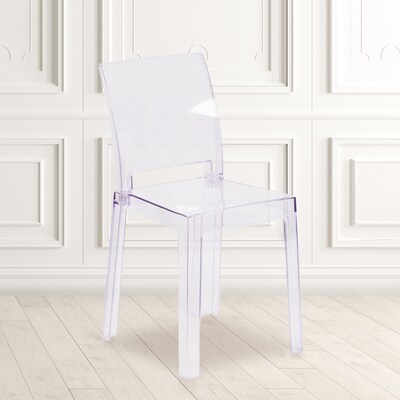 4  Pack. Ghost Chair with Square Back (4OWSQUAREBACK18)