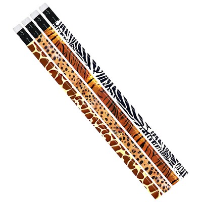 Musgrave Pencil Company Jungle Fever Assortment Pencils, #2 Lead, 12 Per Pack, 12 Packs (MUS1023D-12)