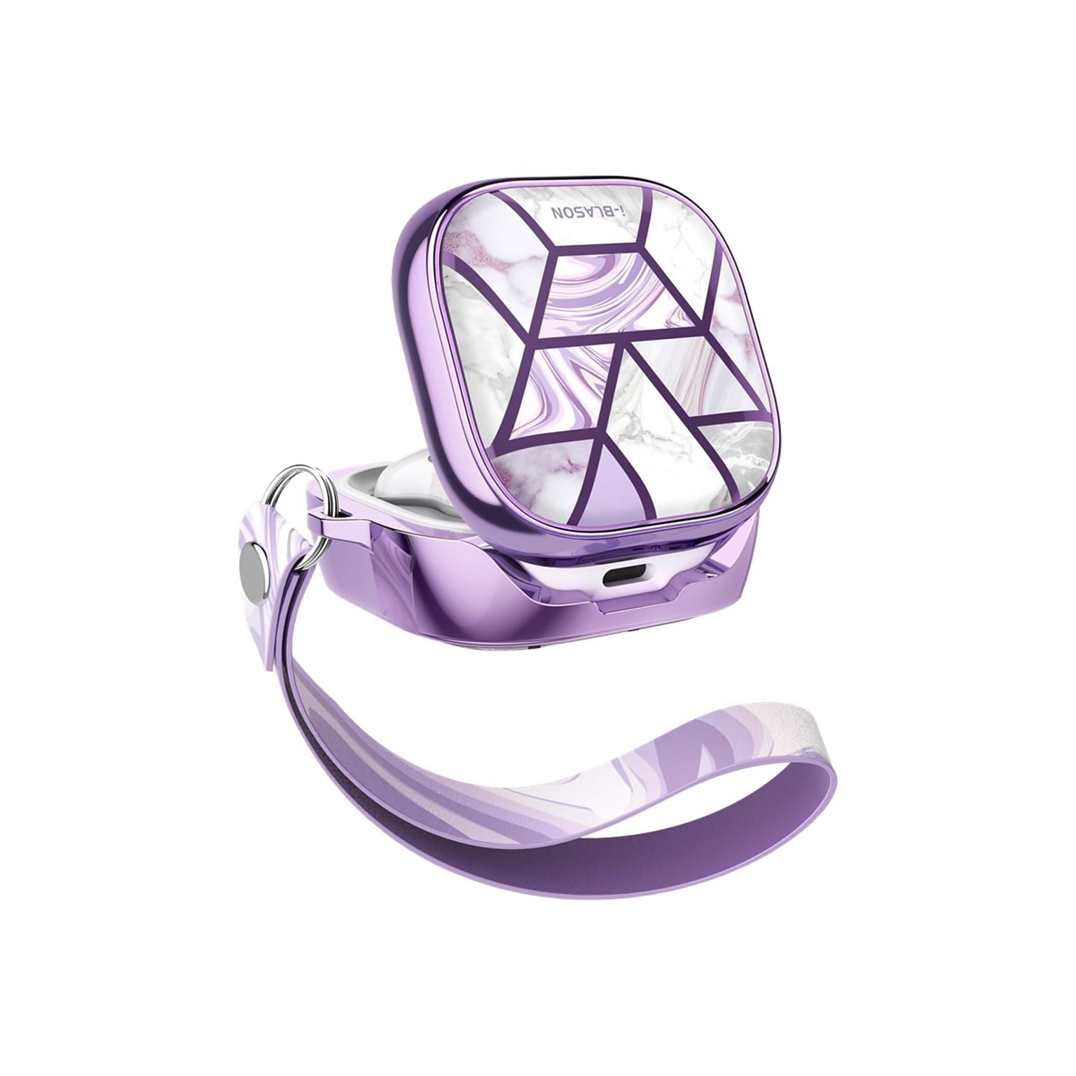 i-Blason Cosmo Case for Galaxy Buds Live/Pro/2, Purple Marble (Galaxy2020-BudsLive-Cosmo-Ameth)