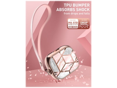 i-Blason Cosmo Case for AirPods 3, Marble Pink (AirPods2021-3-Cosmo-Marble)