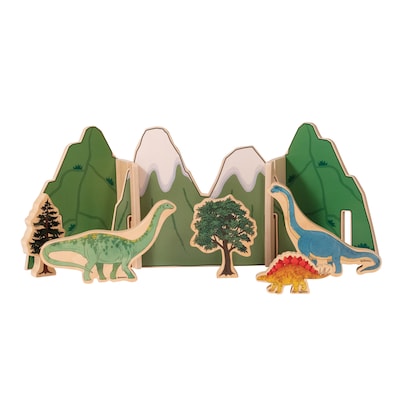 The Freckled Frog Happy Architect Wooden Play Set, Dinosaurs, Set of 22 (CTUFF433)
