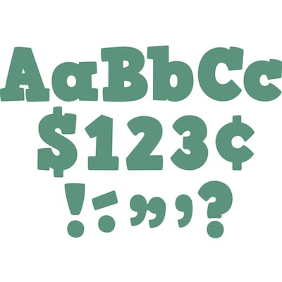 Teacher Created Resources® 4" Bold Block Letters Combo Pack, Eucalyptus Green, 230 Pieces (TCR8693)