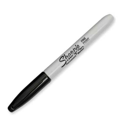 Sharpie Permanent Marker, Fine Tip, Black, Dozen (30001) | Quill.com