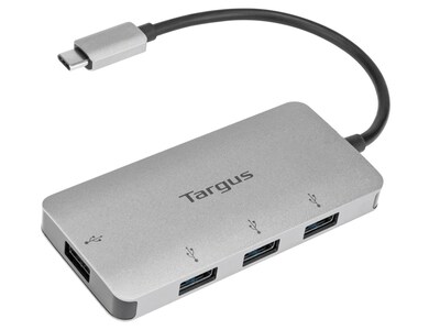 Targus 4-Port USB-C Hub, Silver (ACH226BT)