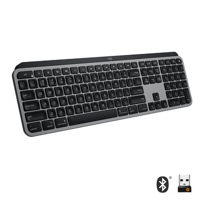Logitech MX Keys for Mac Wireless Keyboard, Space Gray (920-009552) |  Quill.com