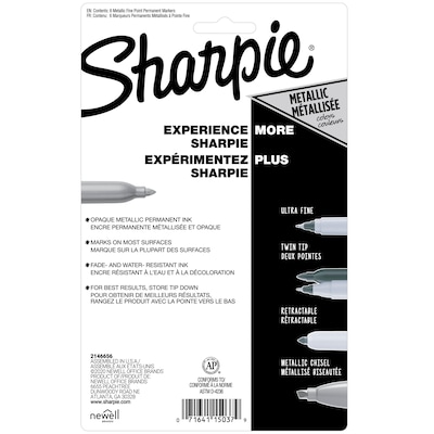 Fine-point metallic Sharpies that will really pop on dark surfaces.