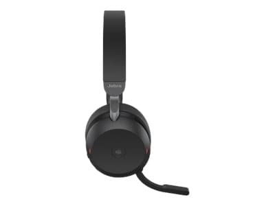 jabra Evolve2 75 MS Wireless Noise Canceling Bluetooth Mobile On Ear Headset, MS Certified, Black (27599-999-889)