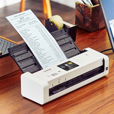 Brother Desktop Scanner for Documents, Wireless, White (ADS-1700W) |  Quill.com