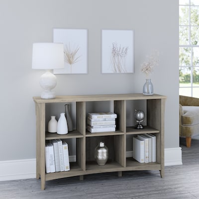 Bush Furniture Salinas 6-Shelf 30H Cube Bookcase, Driftwood Gray (SAB148DG-03)