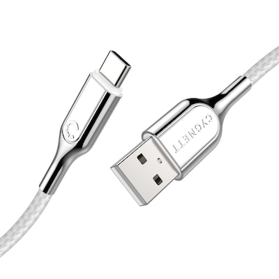 Cygnett Armored 2.0 USB-C to USB-A Charge and Sync Cable, 6, White (CY2698PCUSA)
