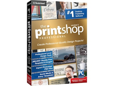 yderligere Klimatiske bjerge stimulere Broderbund Print Shop Professional 5.0 Creative Design Suite for Windows, 1  User [Download] | Quill.com