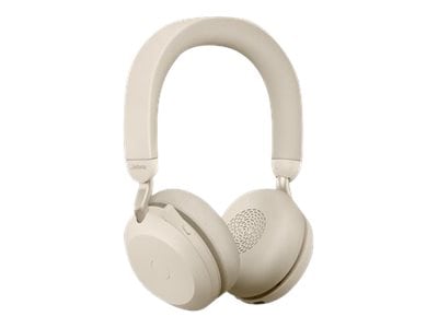 jabra Evolve2 75 Wireless Noise Canceling Bluetooth Stereo Mobile On Ear Headset, Beige (27599-989-898)